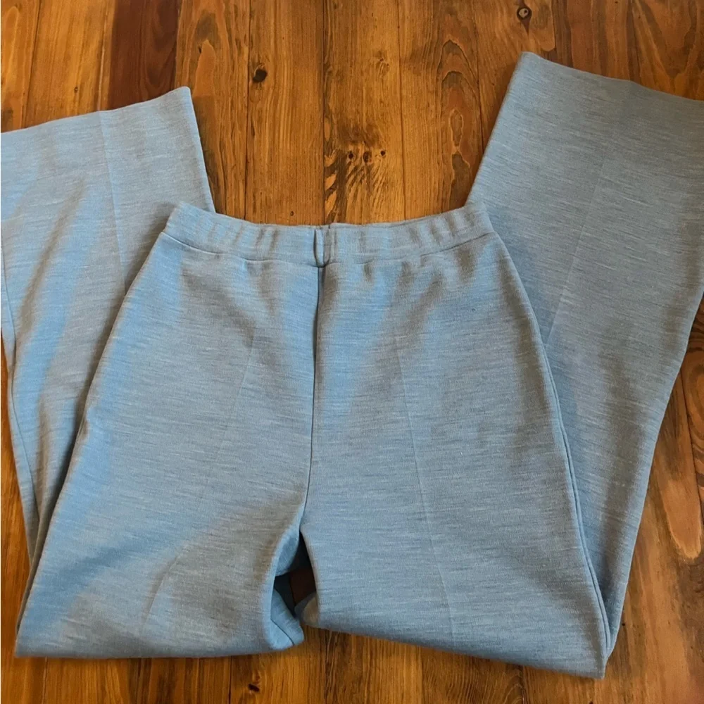 Glenayr Kitten Blue Wool‎ Blend Straight Leg Pants Size 10